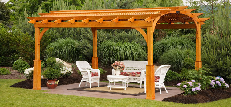 Cedar Wood Pergola Installation in Canoga Park, CA